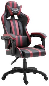 Καρέκλα Gaming Μπορντό από Συνθετικό Δέρμα - Κόκκινο
