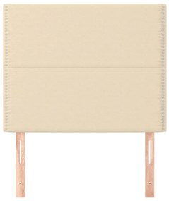 vidaXL Κεφαλάρια Κρεβατιού 2 τεμ. Κρεμ 100x5x78/88 εκ. Υφασμάτινο