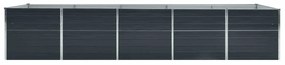vidaXL Ζαρντινιέρα Υπερυψωμένη Ανθρακί 400x80x45 εκ. Γαλβαν. Χάλυβας