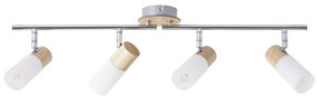 Σποτ Πολύφωτο Brilliant Babsan 51432/50 Chrome/Natural Wood