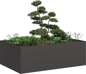 vidaXL Ζαρντινιέρα Μαύρη 120x80x40 εκ. από Χάλυβα