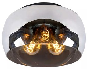 Φωτιστικό Οροφής Lucide 45101-40-65 OLIVIA Φυμέ (Smoke)|Μαύρο Ματ (Black Mat)