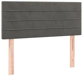 ΚΡΕΒΑΤΙ BOXSPRING ΜΕ ΣΤΡΩΜΑ ΣΚΟΥΡΟ ΓΚΡΙ 90X200 ΕΚ. ΒΕΛΟΥΔΙΝΟ 3141342