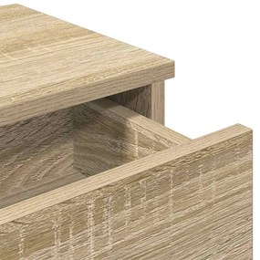 Ράφι τοίχου με συρτάρια Sonoma Oak Κατασκευασμένο ξύλο - Καφέ
