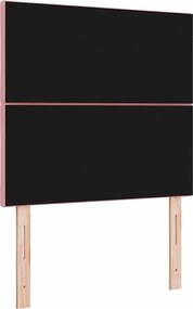 vidaXL LED κεφαλάρι Ροζ 100 cm Τεχνητό Δέρμα