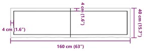 ΡΑΦΙ ΤΟΙΧΟΥ ΑΝΟΙΧΤΟ ΚΑΦΕ 160X40X6 ΕΚ. ΕΠΕΞΕΡΓ. ΜΑΣΙΦ ΞΥΛΟ ΔΡΥΟΣ 363711