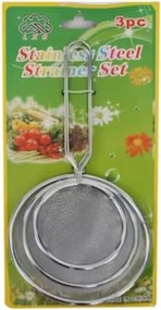 Σετ 3τμχ Σουρωτήρι Inox