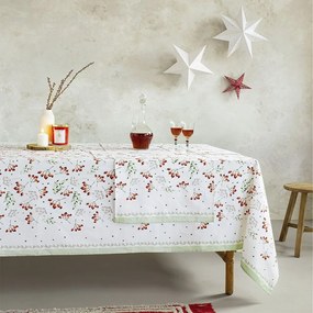 Τραπεζομάντηλο Χριστουγεννιάτικο Mistletoe Red-White Nima 150Χ250