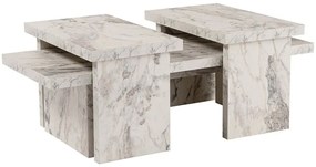Τραπέζι Σαλονιού Sanctuary 241NRD1220 110x45x41,5cm Marble Effect White