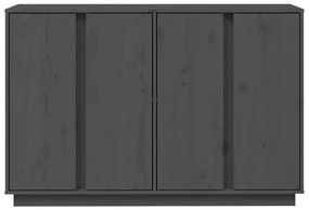 vidaXL Συρταριέρα Γκρι 120 x 35 x 80 εκ. από Μασίφ Ξύλο Πεύκου