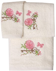 Σετ 2 Τεμ Πετσέτες 30x50, 50x100 33 Εκρού Viopros