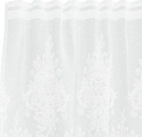 vidaXL Κουρτίνα Δαντέλας με κουρτίνες Λευκό 220 x 600 cm Πολυεστέρας