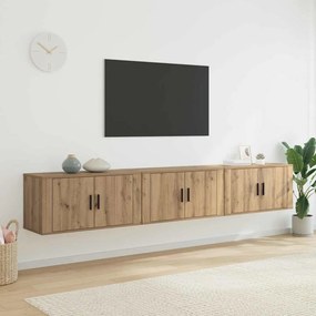 Σετ Βαθμιδωτών Ντουλαπιών Τηλεόρασης 3 pcs Artisan Oak