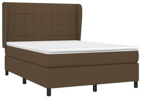 ΚΡΕΒΑΤΙ BOXSPRING ΜΕ ΣΤΡΩΜΑ ΣΚΟΥΡΟ ΚΑΦΕ 140X200 ΕΚ ΥΦΑΣΜΑΤΙΝΟ 3127968