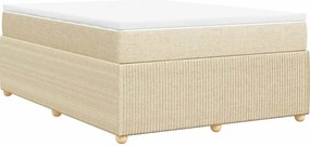 vidaXL Κρεβάτι Boxspring με Στρώμα Κρεμ 160x200 εκ. Υφασμάτινο