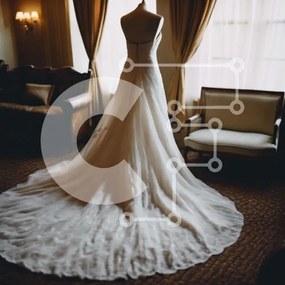 Σετ των 2 Intra Συλλεκτικό Ξύλινο Παζλ Plywood  4mm - Λευκό νυφικό σε πολυτελές δωμάτιο ξενοδοχείου Σε Ξύλινο Κουτί - Διαστάσεις: 10x10 cm – 25 κομμάτια