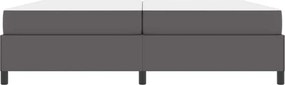 vidaXL Σκελετός Κρεβατιού με στρώμα Γκρι 200 x 200 cm ύφασμα