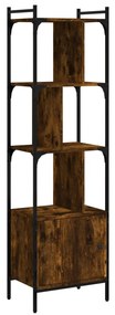 vidaXL Βιβλιοθήκη με Πόρτα Καπνιστή Δρυς 44,5x30x154,5 εκ. Επεξ. Ξύλο