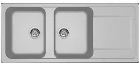 Νεροχύτης κουζίνας LIFE 500 Aluminium 79 ELLECI 116x50cm