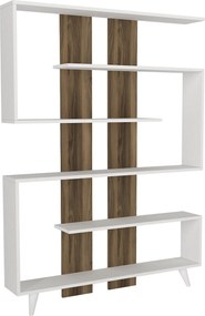 Βιβλιοθήκη Λευκό / Καρυδί NOPREGO 120x20x162