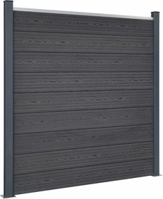 vidaXL Σετ Πάνελ Περίφραξης Γκρι 180 x 186 εκ. από WPC