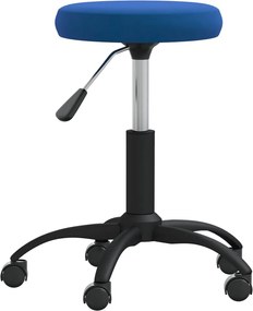 vidaXL Περιστρεφόμενη καρέκλα γραφείου μπλε βελούδο