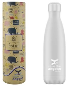 Θερμός 500ml ESTIA Save the Aegean White Matte 01-9014