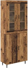 vidaXL Highboard 2 pcs Παλιό Ξύλο Επεξεργασμένο ξύλο