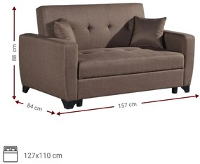 Καναπές - κρεβάτι Baron διθέσιος-Kafe
