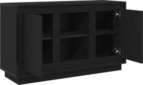 vidaXL Πλαϊνό γραφείο Μαύρη Οξυά 102 x 35 x 60 εκ Επεξεργασμένο Ξύλο