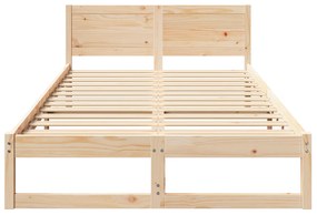 vidaXL Κρεβάτι Φυσικό Μασίφ Ξύλο Πεύκου 120 x 200 εκ. Ελαφρύ