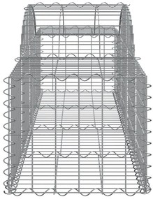 Συρματοκιβώτια Τοξωτά 40 τεμ. 200x50x40/60 εκ. Γαλβαν. Ατσάλι - Ασήμι