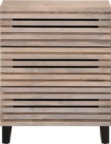 vidaXL Ντουλάπι Λευκό 60 x 34 x 75 εκ. από Μασίφ Ξύλο Μάνγκο