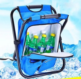 Πτυσσόμενο σκαμπό και σακίδιο camping - 1344 - 170105 - Black