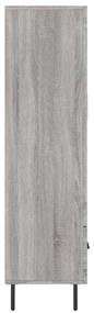vidaXL Ντουλάπα Γκρι Sonoma 69,5 x 31 x 115 εκ. από Επεξεργασμένο Ξύλο