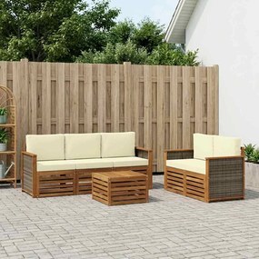 vidaXL Σετ Καναπέ 6 pcs Στερεό Ξύλο Ακακίας