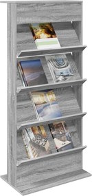 vidaXL Ράφι Περιοδικών Γκρίζο Σονομα 70 x 41 x 156 εκ.