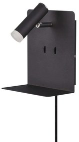 Φωτιστικό Τοίχου-Απλίκα Led Element 2x120Lm, 1x240Lm 16x20cm Black Mat 222570232 Trio Lighting Metal