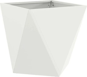 vidaXL Γλάστρα 2 τμχ. Λευκό 40 x 40 x 40 cm Ατσάλι