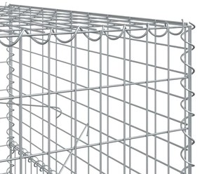 Συρματοκιβώτιο με Κάλυμμα 700x100x150εκ από Γαλβανισμένο Χάλυβα - Ασήμι