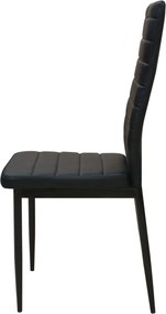 vidaXL Σετ Τραπεζαρίας και Καρέκλας Πέντε Τεμαχίων Μαύρο