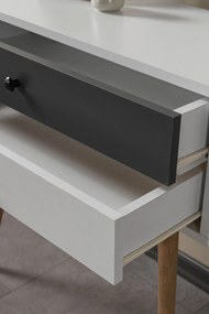 Συρταριέρα Λευκό / Ανθρακί RUFRE 80x36x50