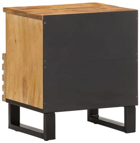 vidaXL Κομοδίνα 2 τεμ. 40 x 34 x 46 εκ. Ακατέργαστο Μασίφ Ξύλο Μάνγκο