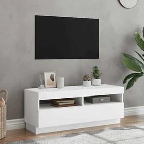 vidaXL Έπιπλο Τηλεόρασης με LED Λευκό 100 x 35 x 40 εκ.