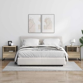 vidaXL Κομοδίνο 2 τμχ. Sonoma Δρυς 50 x 39,5 x 50 εκ.