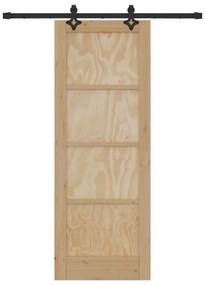 vidaXL Συρόμενη Πόρτα με Σετ Εξαρτημάτων 'ORKDAL'Solid Wood Pine