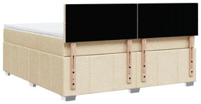 ΚΡΕΒΑΤΙ BOXSPRING ΜΕ ΣΤΡΩΜΑ ΚΡΕΜ 180X200 ΕΚ. ΥΦΑΣΜΑΤΙΝΟ 3289452