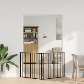 vidaXL Πόρτα Σκύλου 2 τμχ. Μαύρο 100 x 80 cm Επικαλυμμένος Χάλυβας