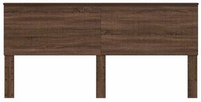 vidaXL Κεφαλάρι με κεφαλάρι Καφέ δρυς 200 cm Επεξεργασμένο ξύλο