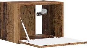 vidaXL Ντουλάπι Τηλεόρασης Τοίχου Επιτοίχιο 2 pcs Καπνιστό Δρύς